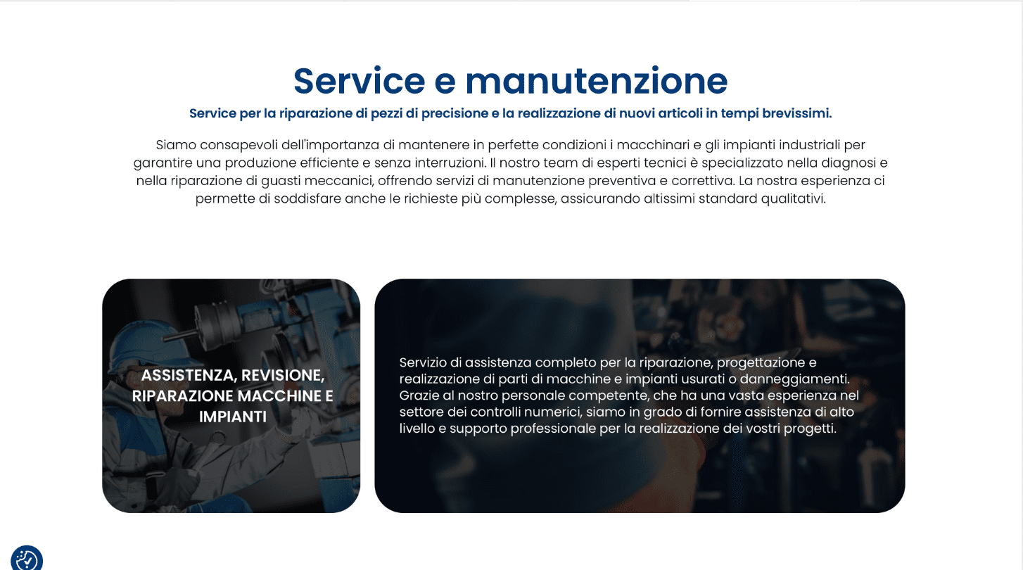 Sito web Azienda Metalmeccanica 5 PGM