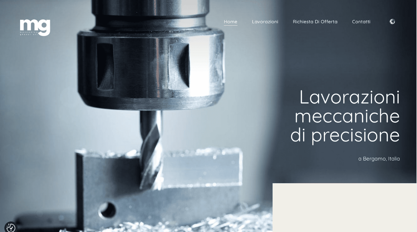 sito web lavorazioni meccaniche