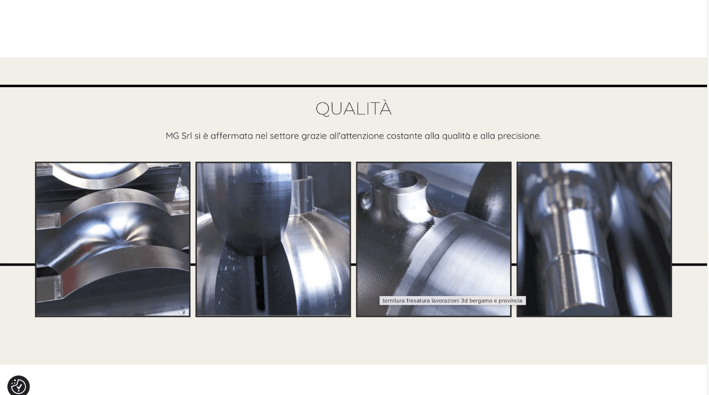 Sito web Lavorazioni Meccaniche 4 MG srl