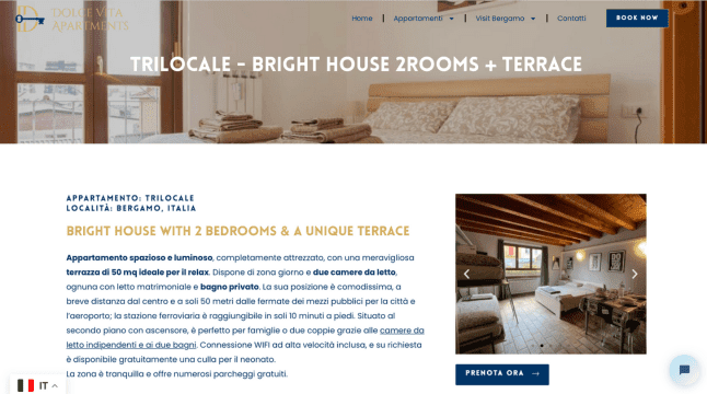 Sito web Casa Vacanze 4 sito web trilocale Bergamo