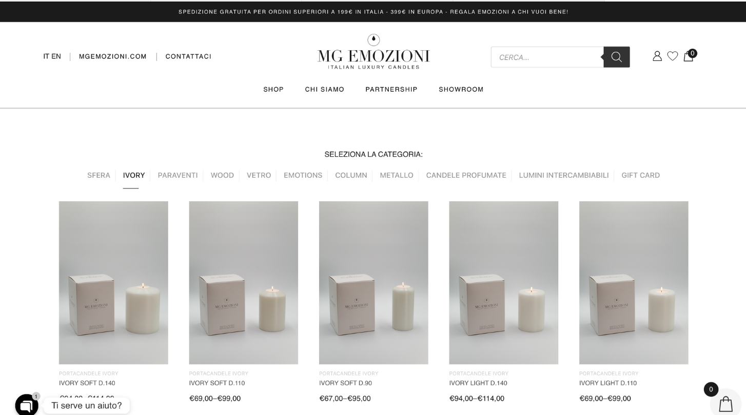 sito web ecommerce