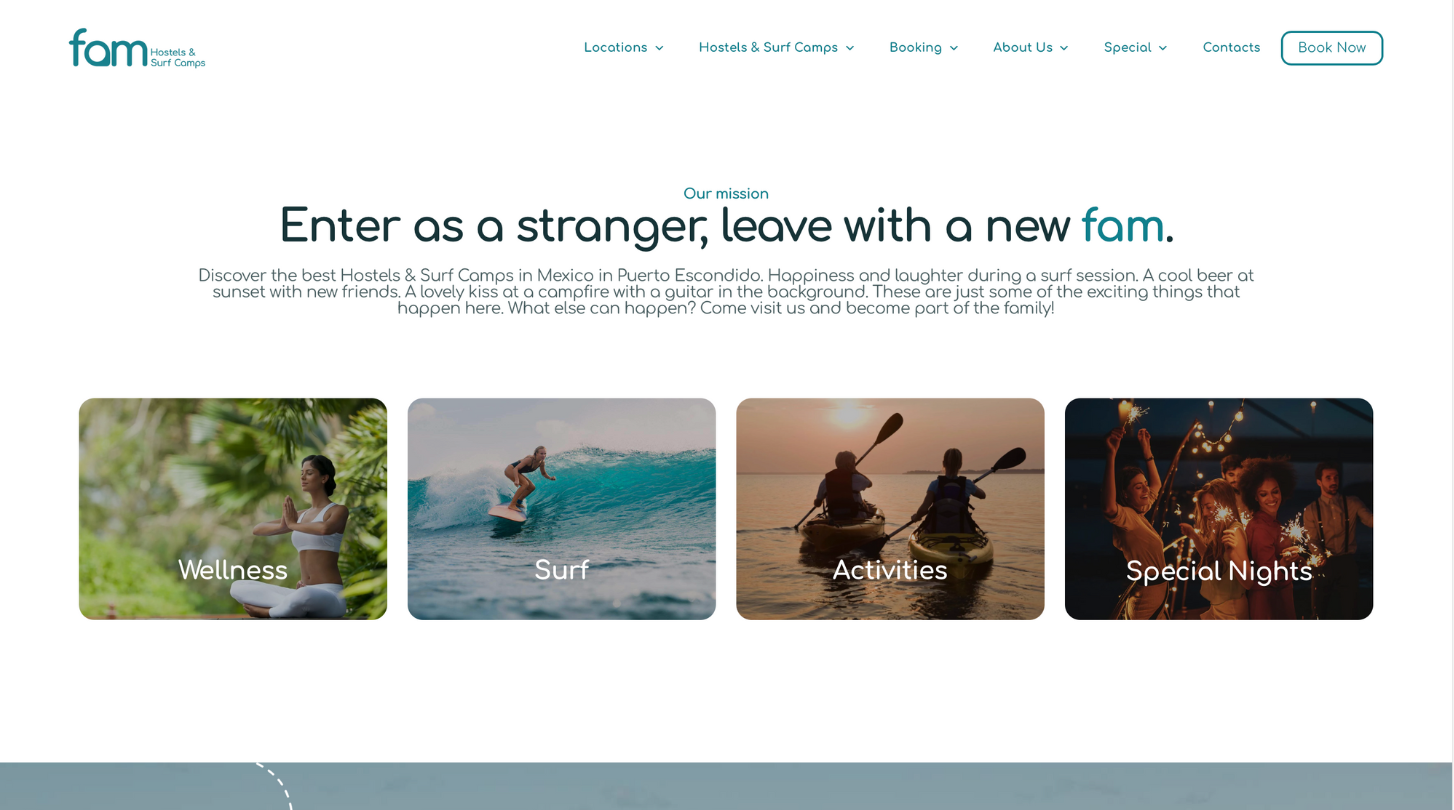 sito web Surfcamp