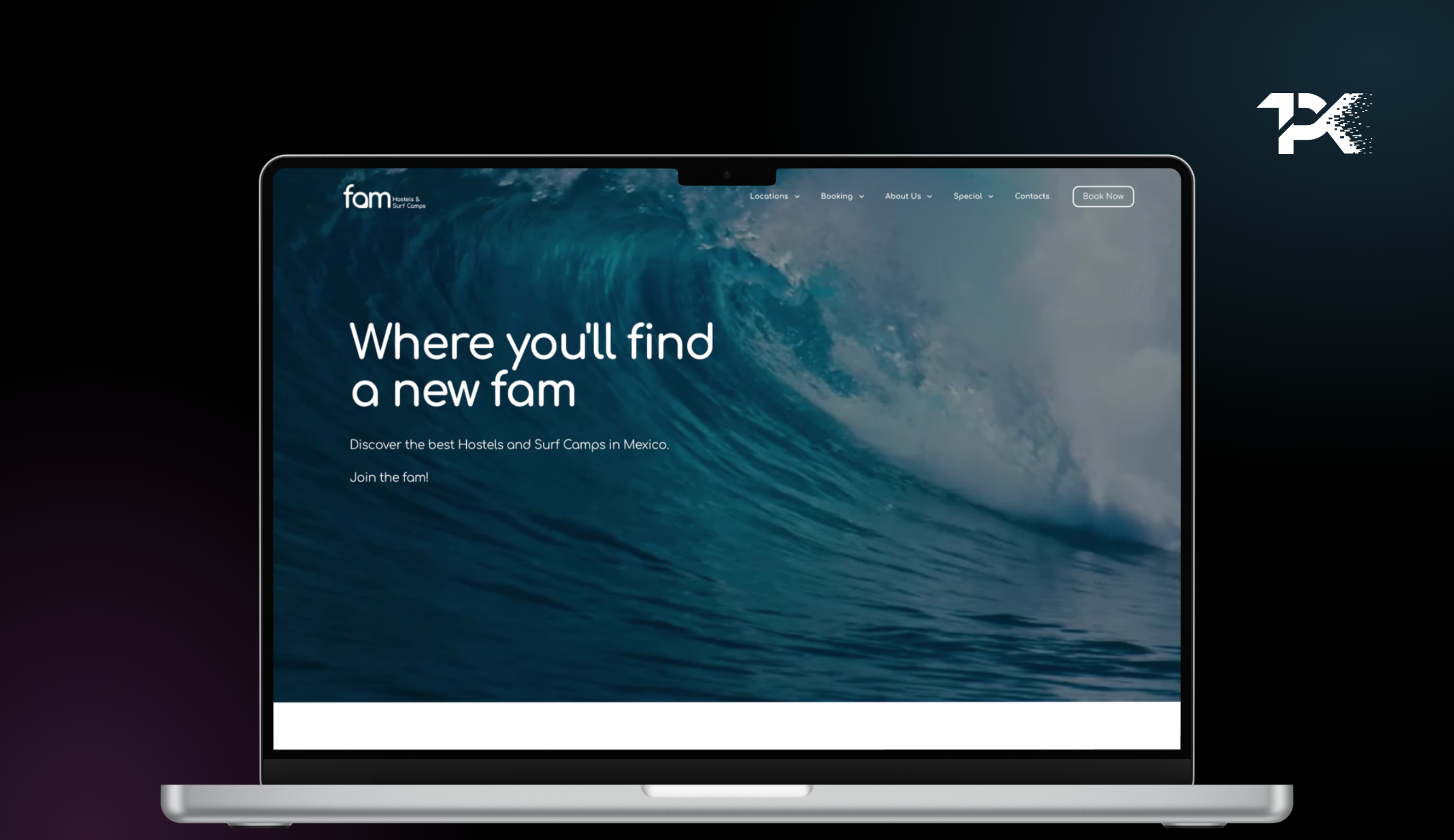 Photo of Website Fam Surfcamp made by Trep DigitalX Web Agency