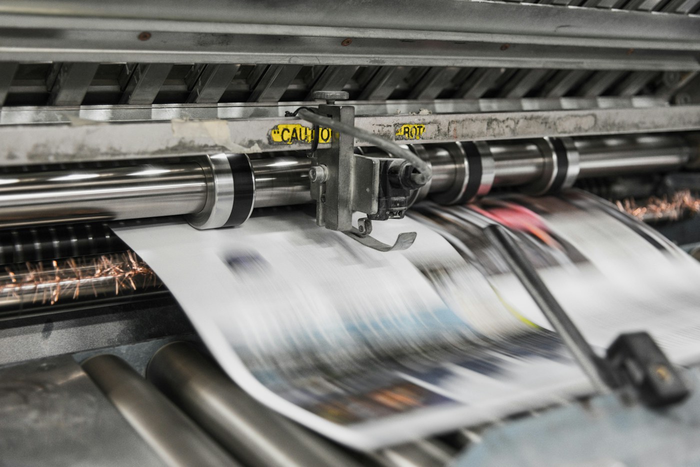 Macchina da stampa offset in lavorazione